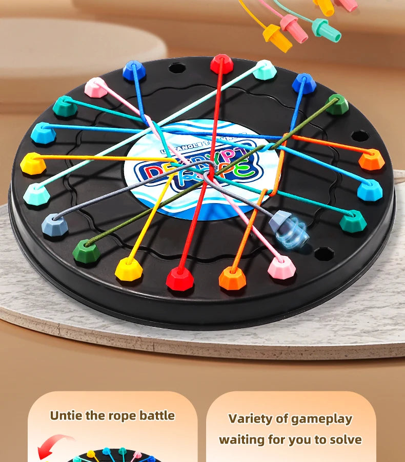 2025 Neues Seil-Entwirrspiel-Herausforderungsspiel – Knotenspiel für Kinder, Seil-Entschlüsselungsspiel zur Förderung des logischen Denkens