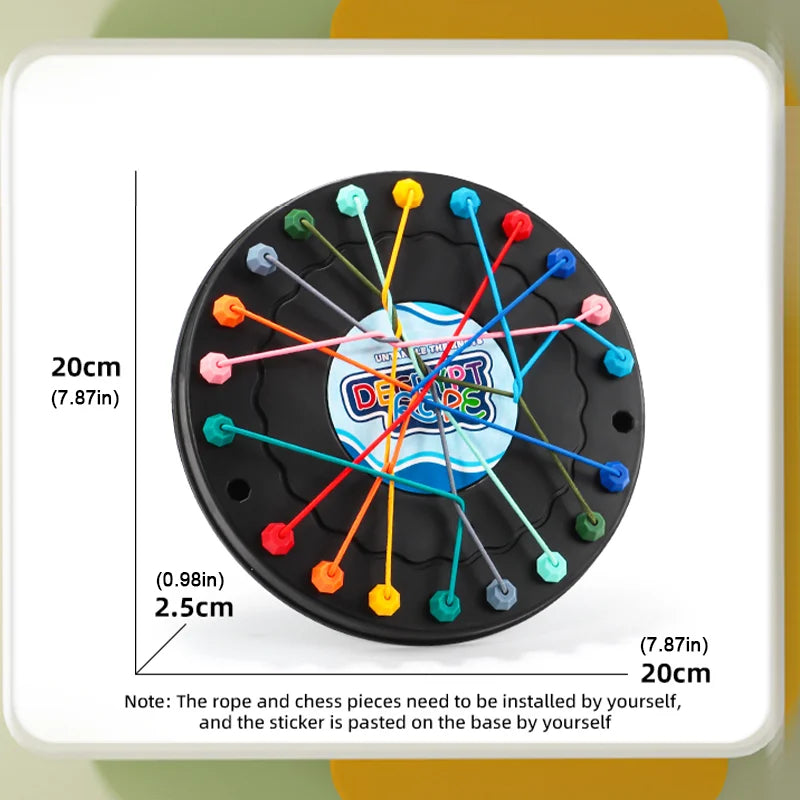2025 Neues Seil-Entwirrspiel-Herausforderungsspiel – Knotenspiel für Kinder, Seil-Entschlüsselungsspiel zur Förderung des logischen Denkens