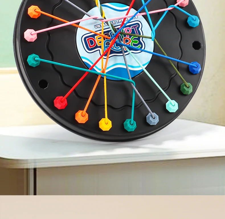 2025 Neues Seil-Entwirrspiel-Herausforderungsspiel – Knotenspiel für Kinder, Seil-Entschlüsselungsspiel zur Förderung des logischen Denkens