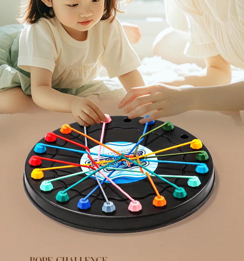 2025 Neues Seil-Entwirrspiel-Herausforderungsspiel – Knotenspiel für Kinder, Seil-Entschlüsselungsspiel zur Förderung des logischen Denkens