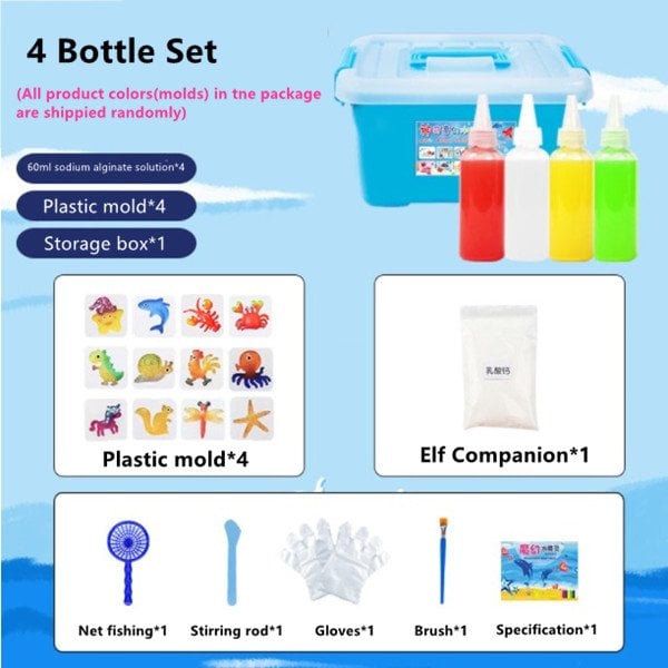 Magic Water Elf Toy Kit Handmade Water Toy DIY Fairy Magic Water Elf Animal Mold Birthday Christmas Gifts for Kids Party Favors