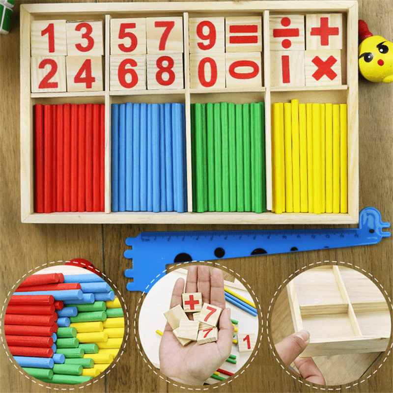 Maths Teaching Aid: Wooden Digital Sticks for Kids to Learn Mathematics Easily!, Halloween, Christmas, and Thanksgiving Day gift