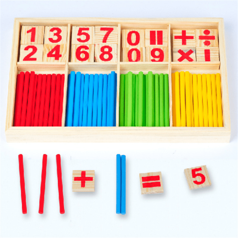 Maths Teaching Aid: Wooden Digital Sticks for Kids to Learn Mathematics Easily!, Halloween, Christmas, and Thanksgiving Day gift