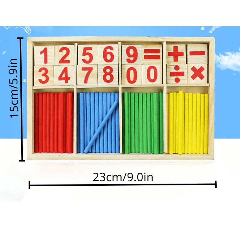 Maths Teaching Aid: Wooden Digital Sticks for Kids to Learn Mathematics Easily!, Halloween, Christmas, and Thanksgiving Day gift