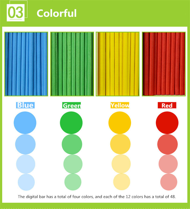 Maths Teaching Aid: Wooden Digital Sticks for Kids to Learn Mathematics Easily!, Halloween, Christmas, and Thanksgiving Day gift