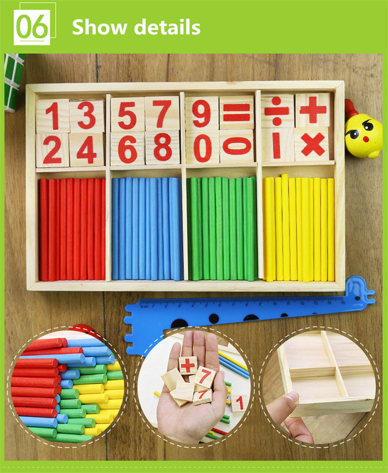 Maths Teaching Aid: Wooden Digital Sticks for Kids to Learn Mathematics Easily!, Halloween, Christmas, and Thanksgiving Day gift