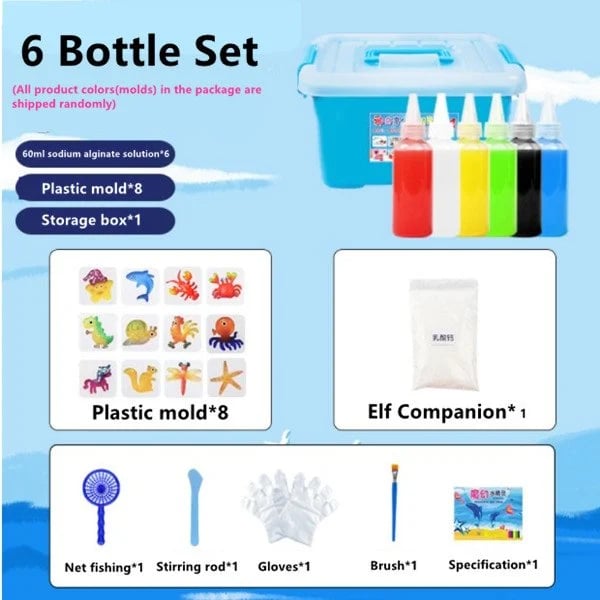 Magic Water Elf Toy Kit Handmade Water Toy DIY Fairy Magic Water Elf Animal Mold Birthday Christmas Gifts for Kids Party Favors