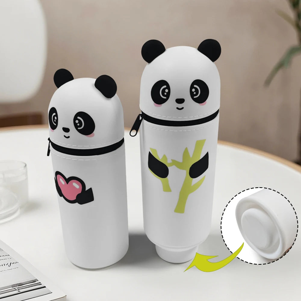 Stand up Pen Case Transparent PVC Storage Organizer for Office School Supplies